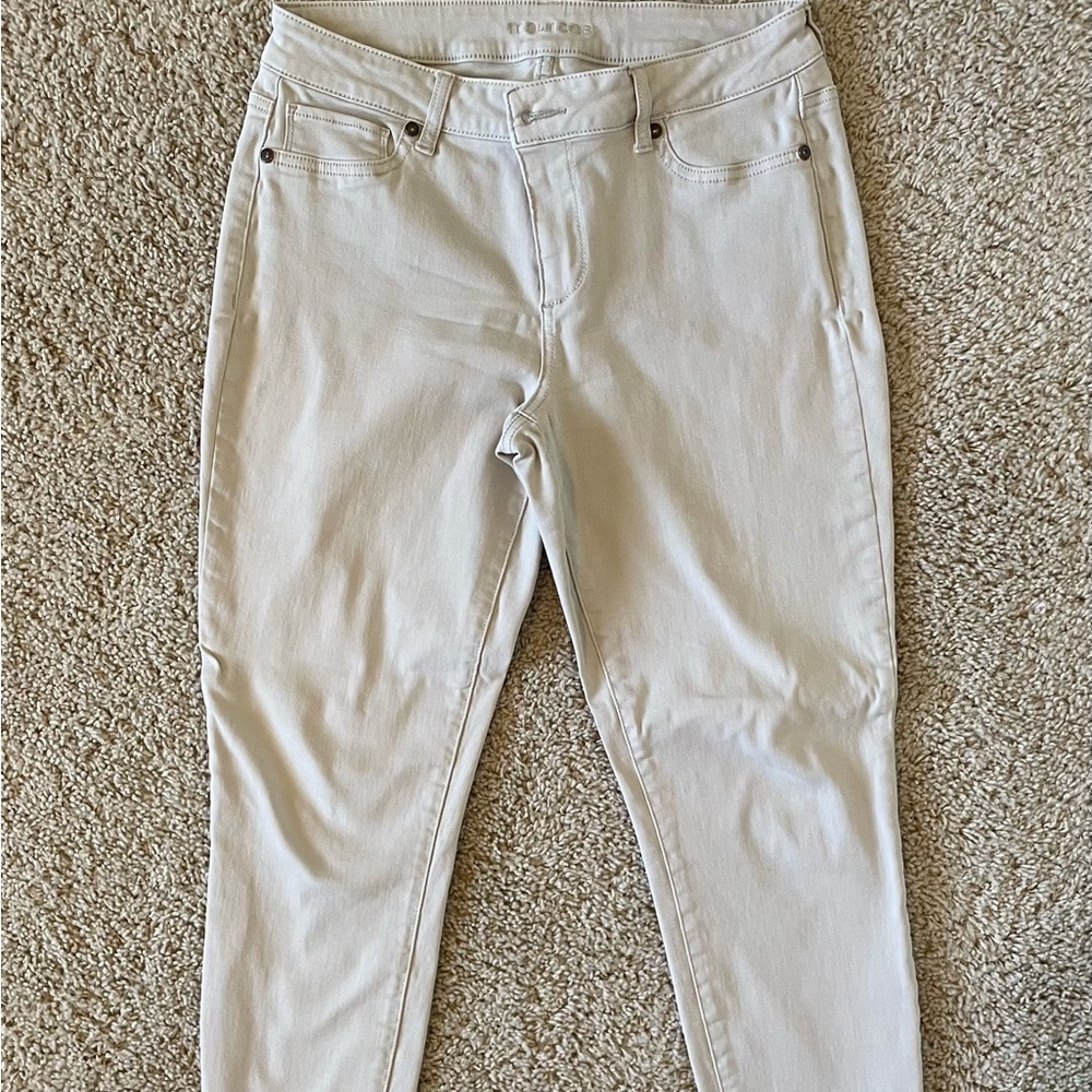 Maurices Cream Skinny Pants
